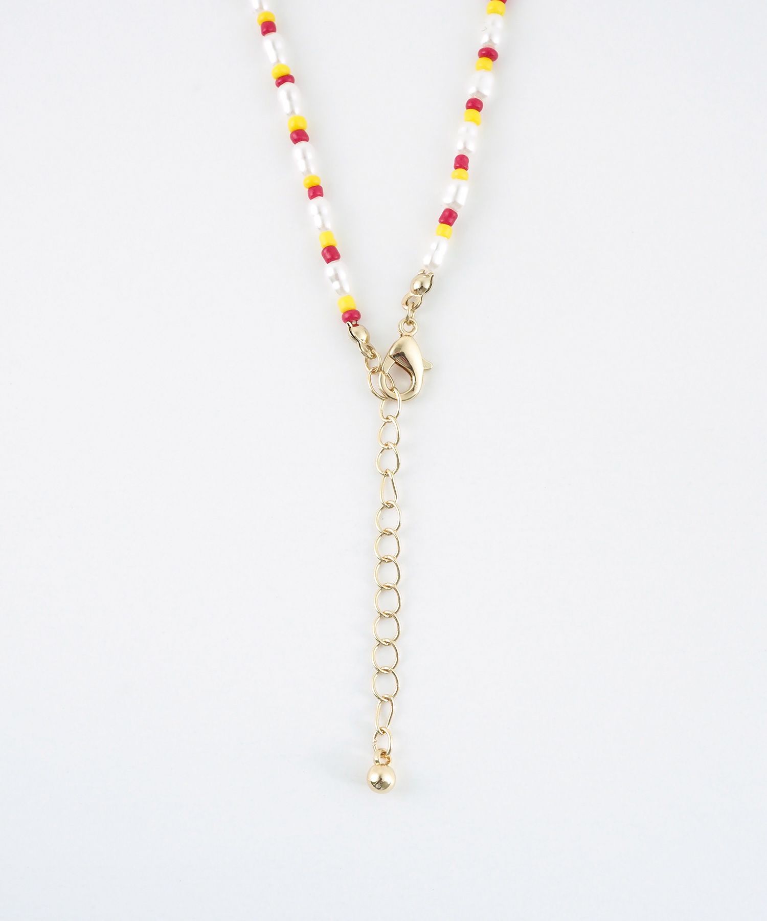 淡水パールクロスハートビーズネックレス