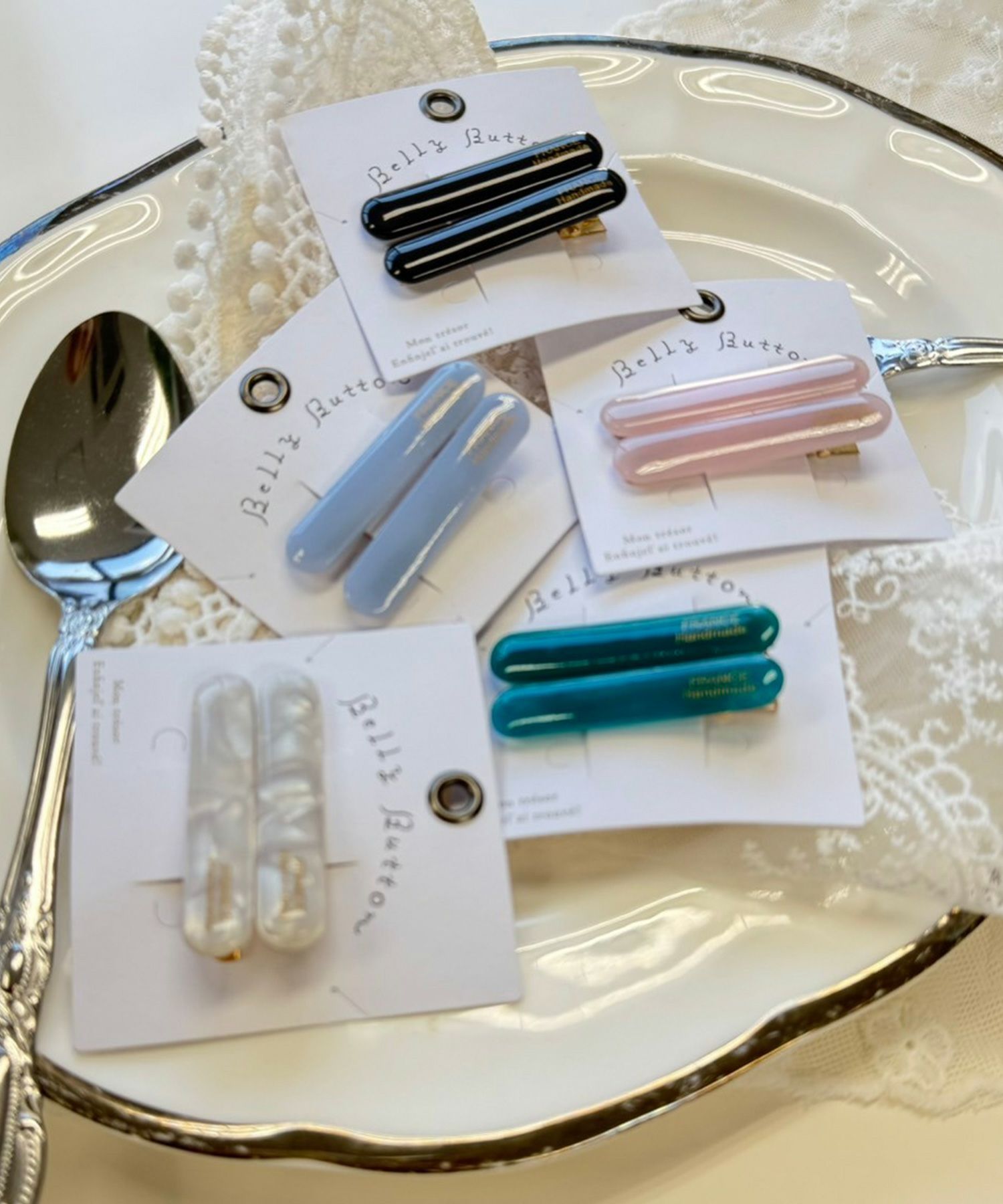 カラーフランスヘアクリップ２Pセット