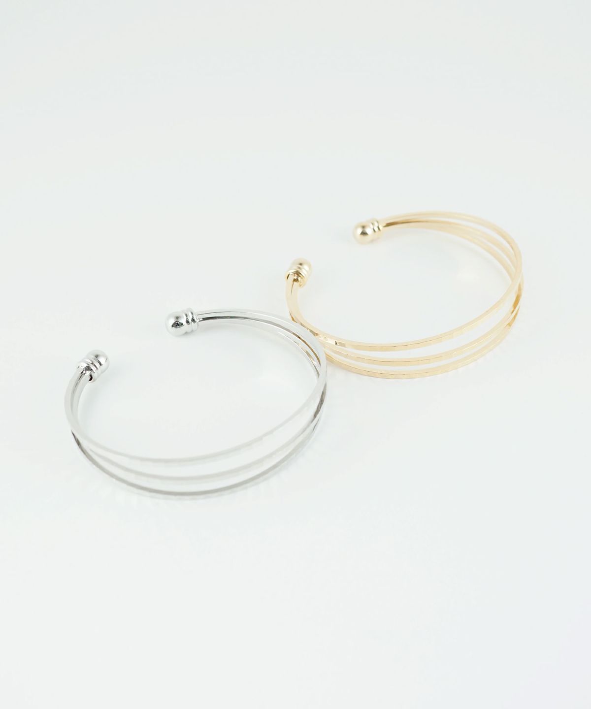 スリムライン3連メタルバングル