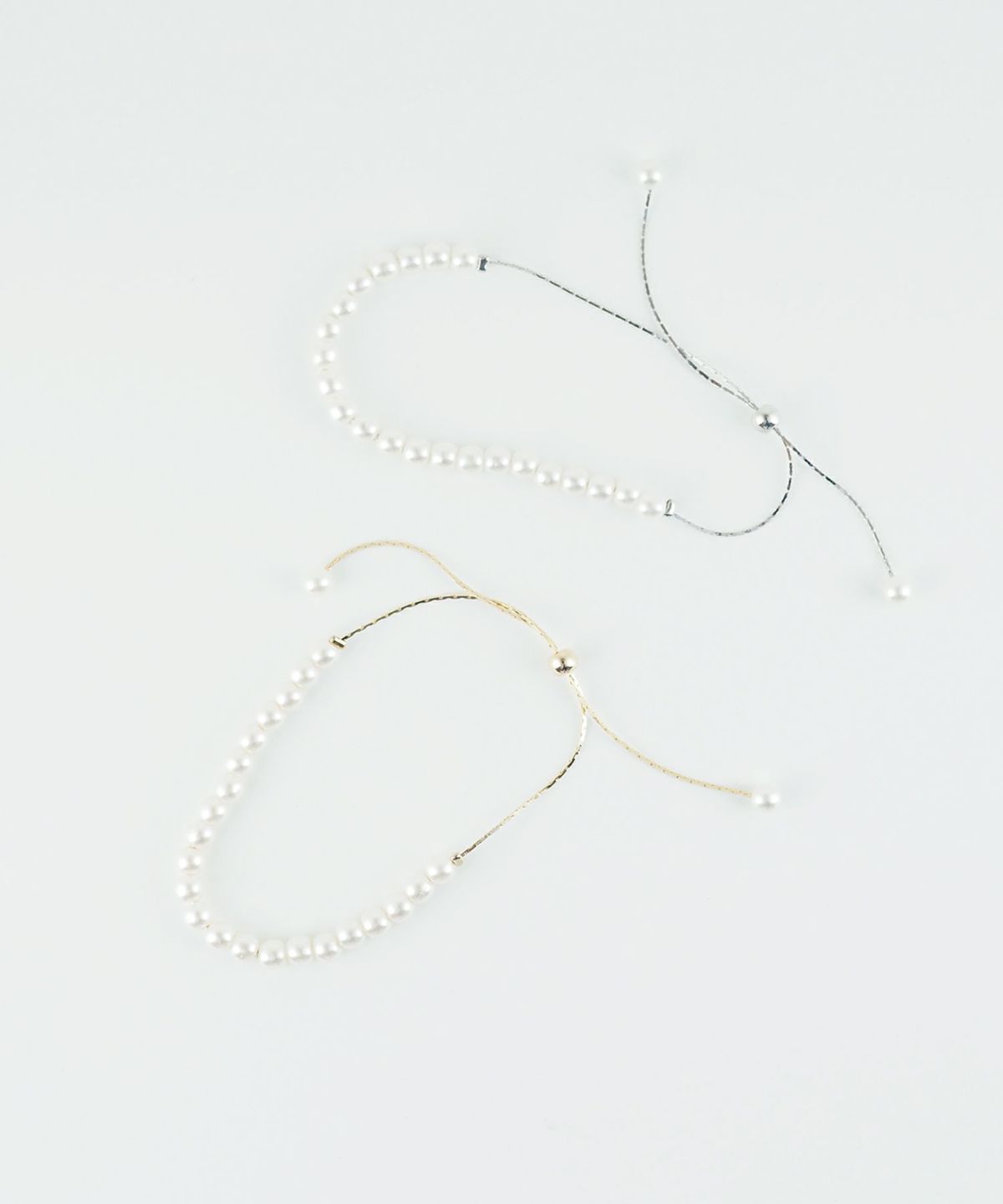 パールスライドチェーンブレスレット