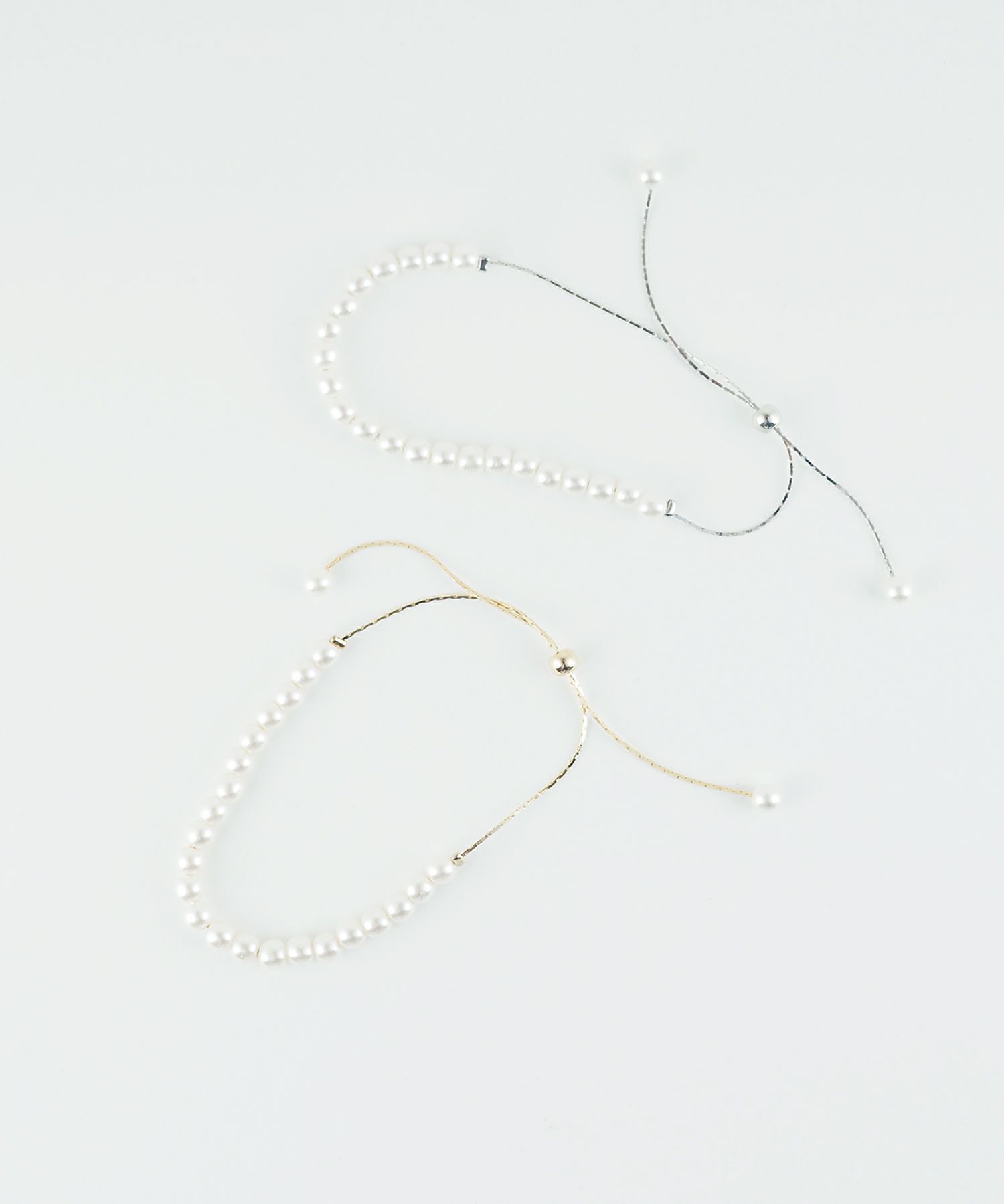 パールスライドチェーンブレスレット