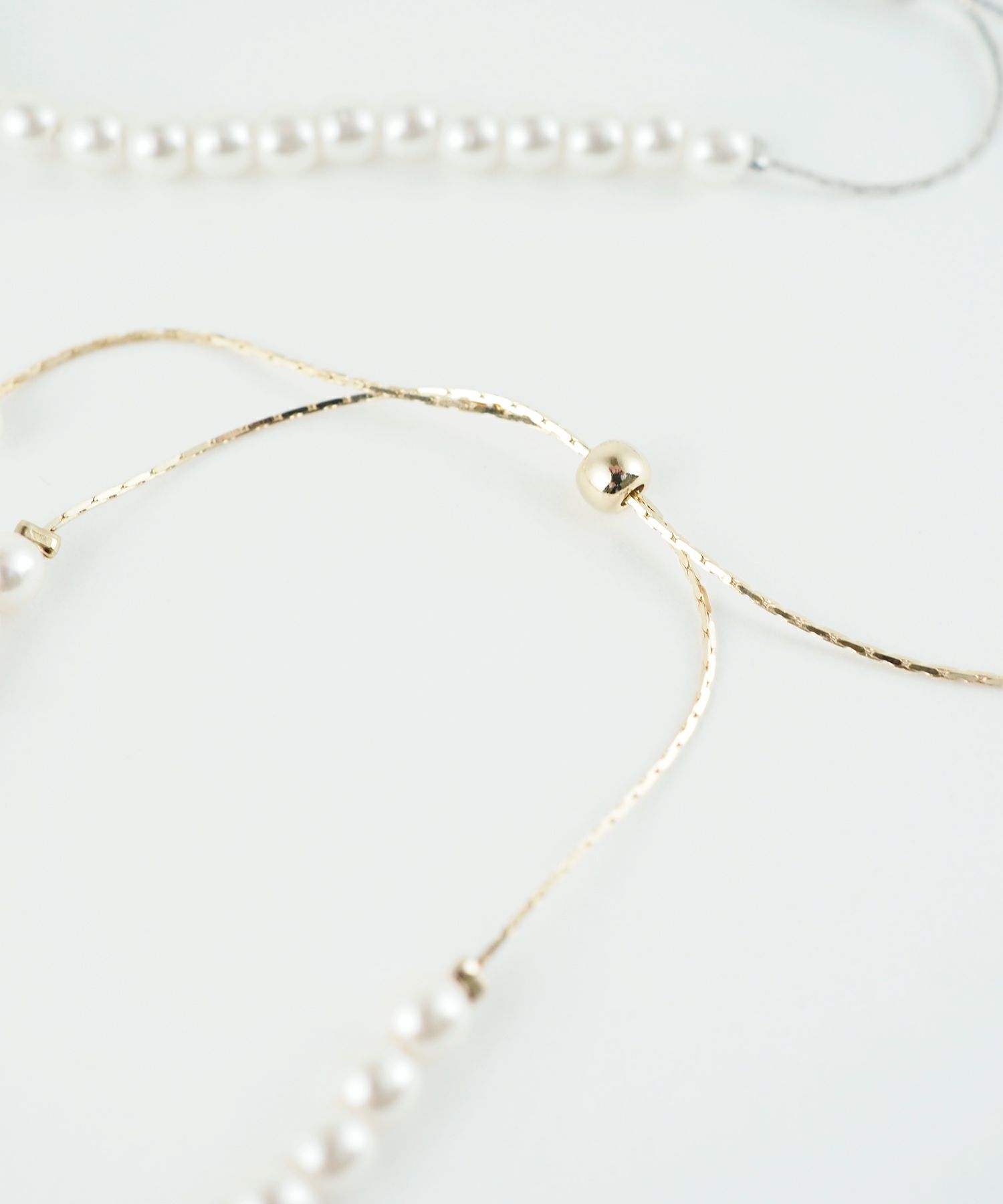 パールスライドチェーンブレスレット