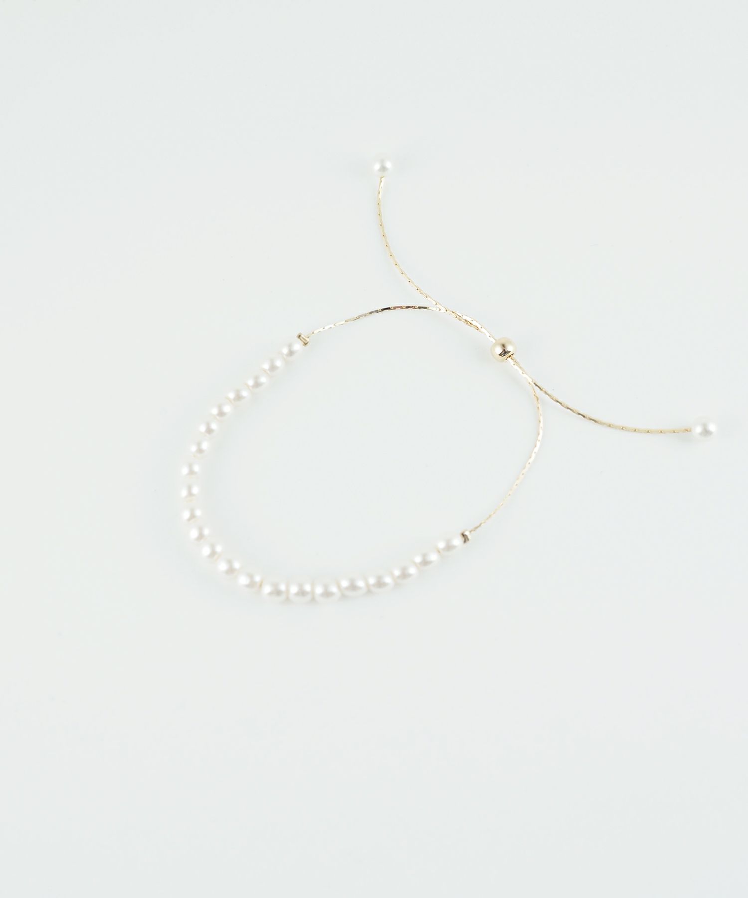 パールスライドチェーンブレスレット