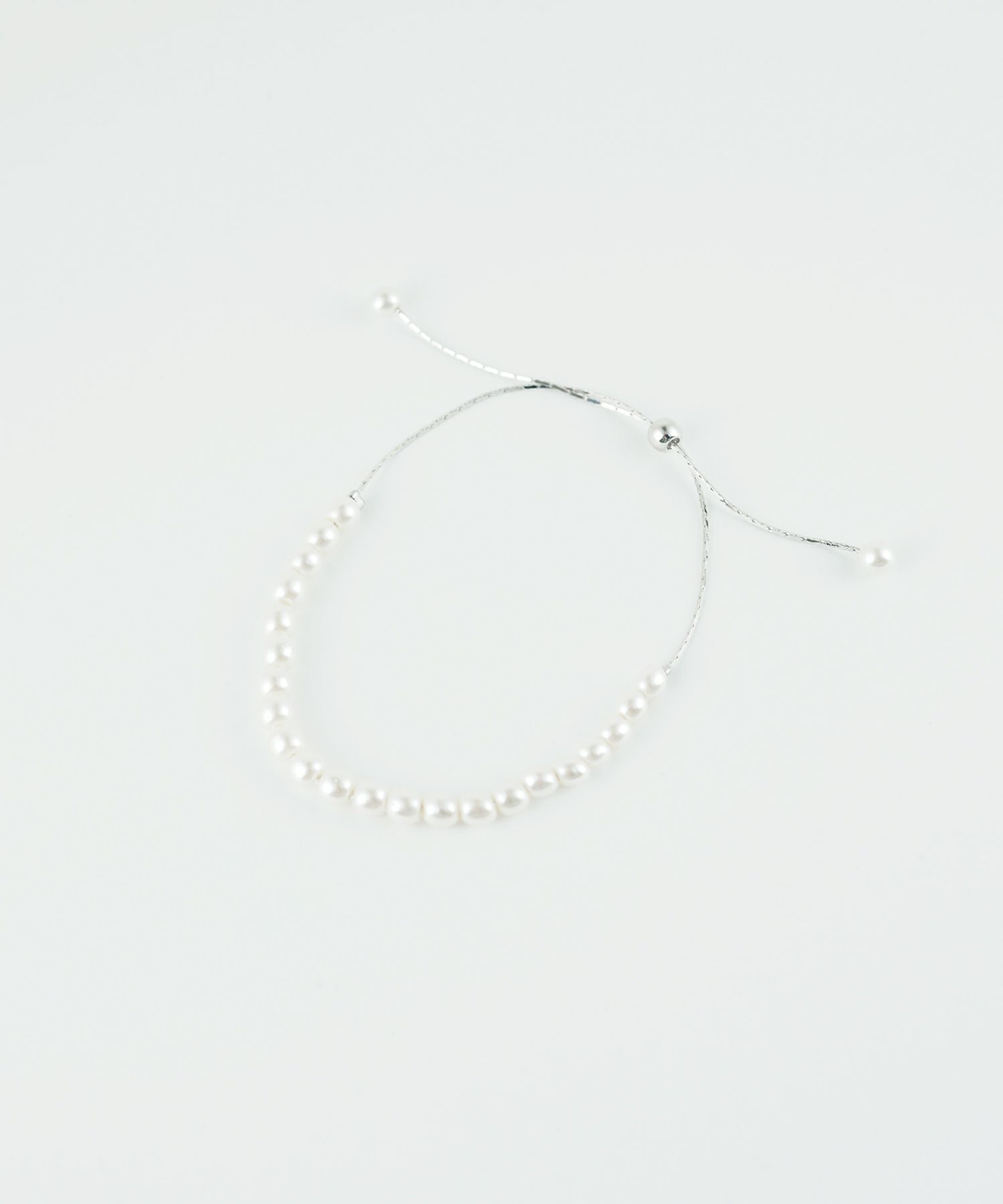 パールスライドチェーンブレスレット