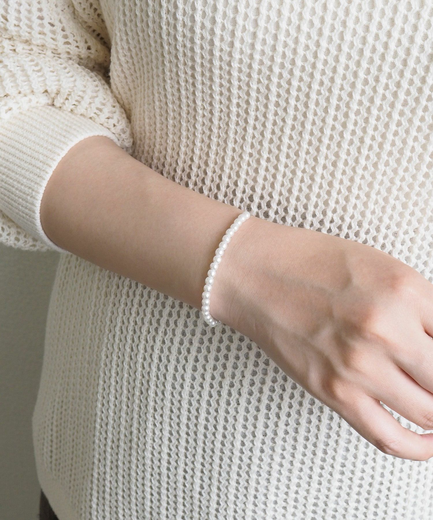 パールスライドチェーンブレスレット