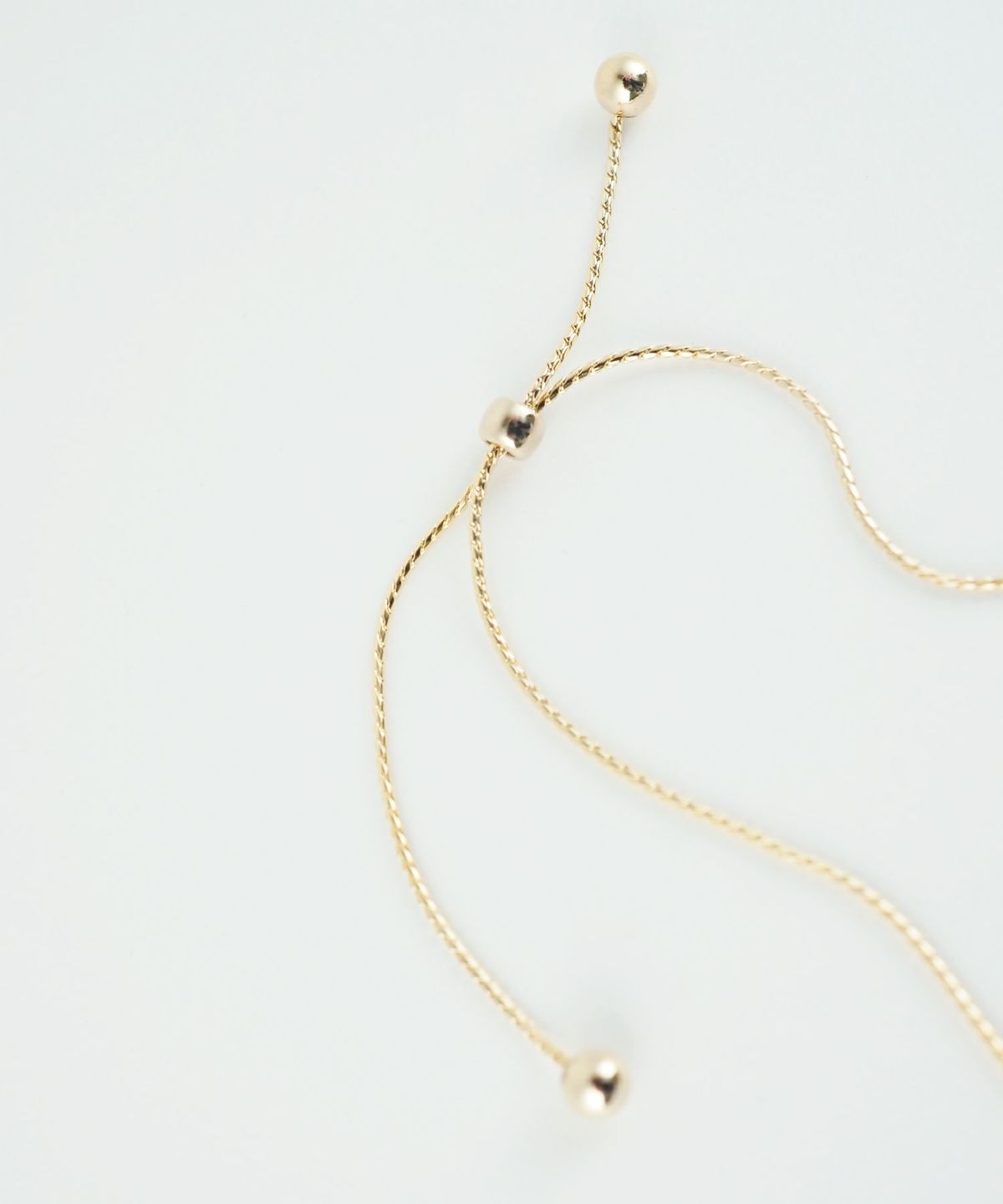 ラインストーンスライドチェーンブレスレット