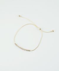 ラインストーンスライドチェーンブレスレット