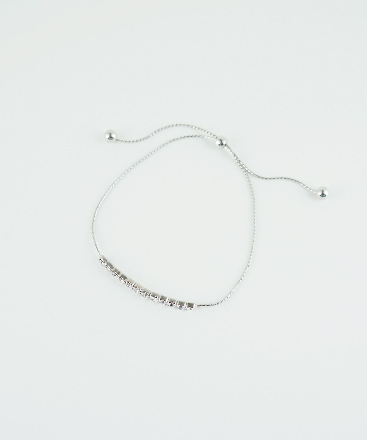 ラインストーンスライドチェーンブレスレット