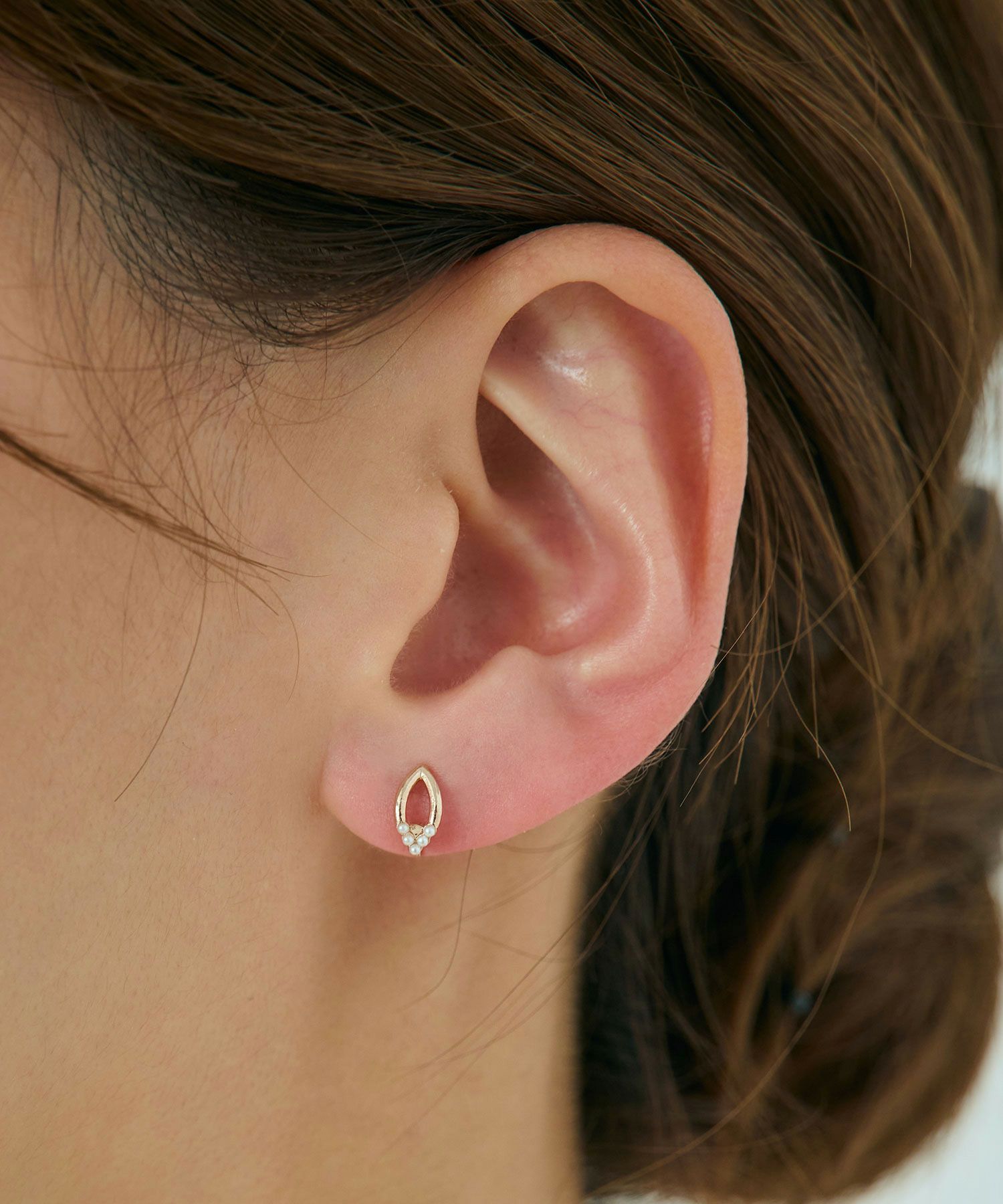 【web限定】フイユフレームノンホールイヤリング