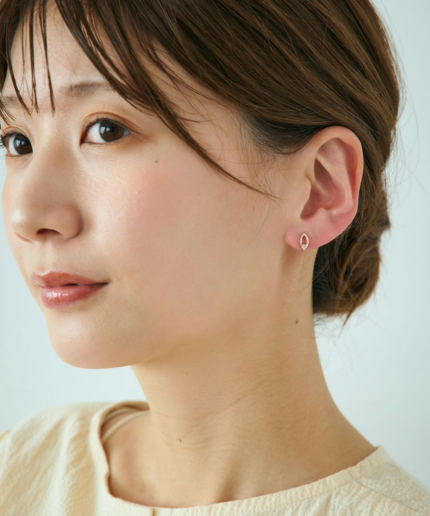 【web限定】フイユフレームノンホールイヤリング