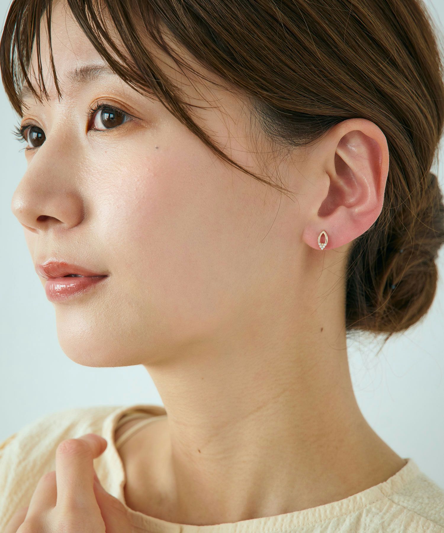 【web限定】フイユフレームノンホールイヤリング