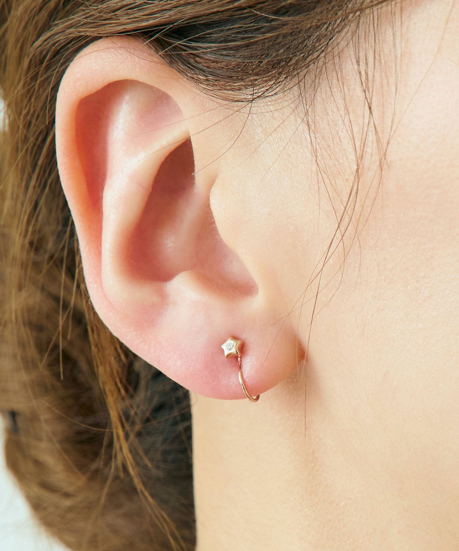 【web限定】タイニースターノンホールイヤリング