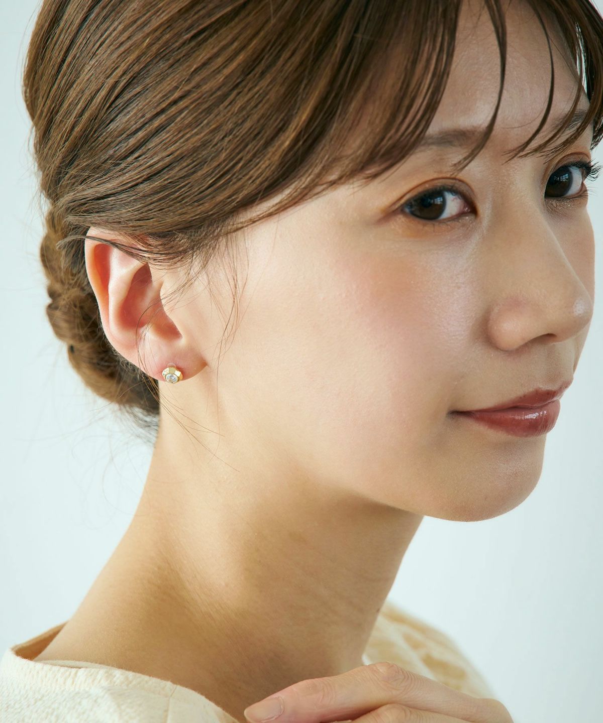 【web限定】ドームキュービックピュアチタンポストピアス
