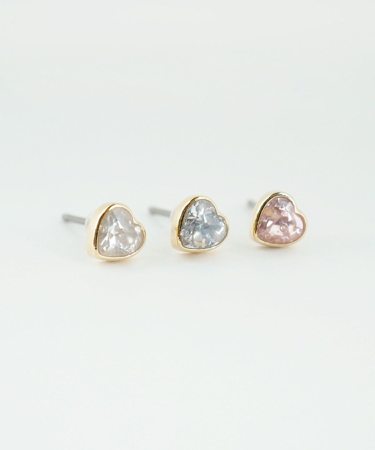 【web限定】ハートキュービックピュアチタンポストピアス