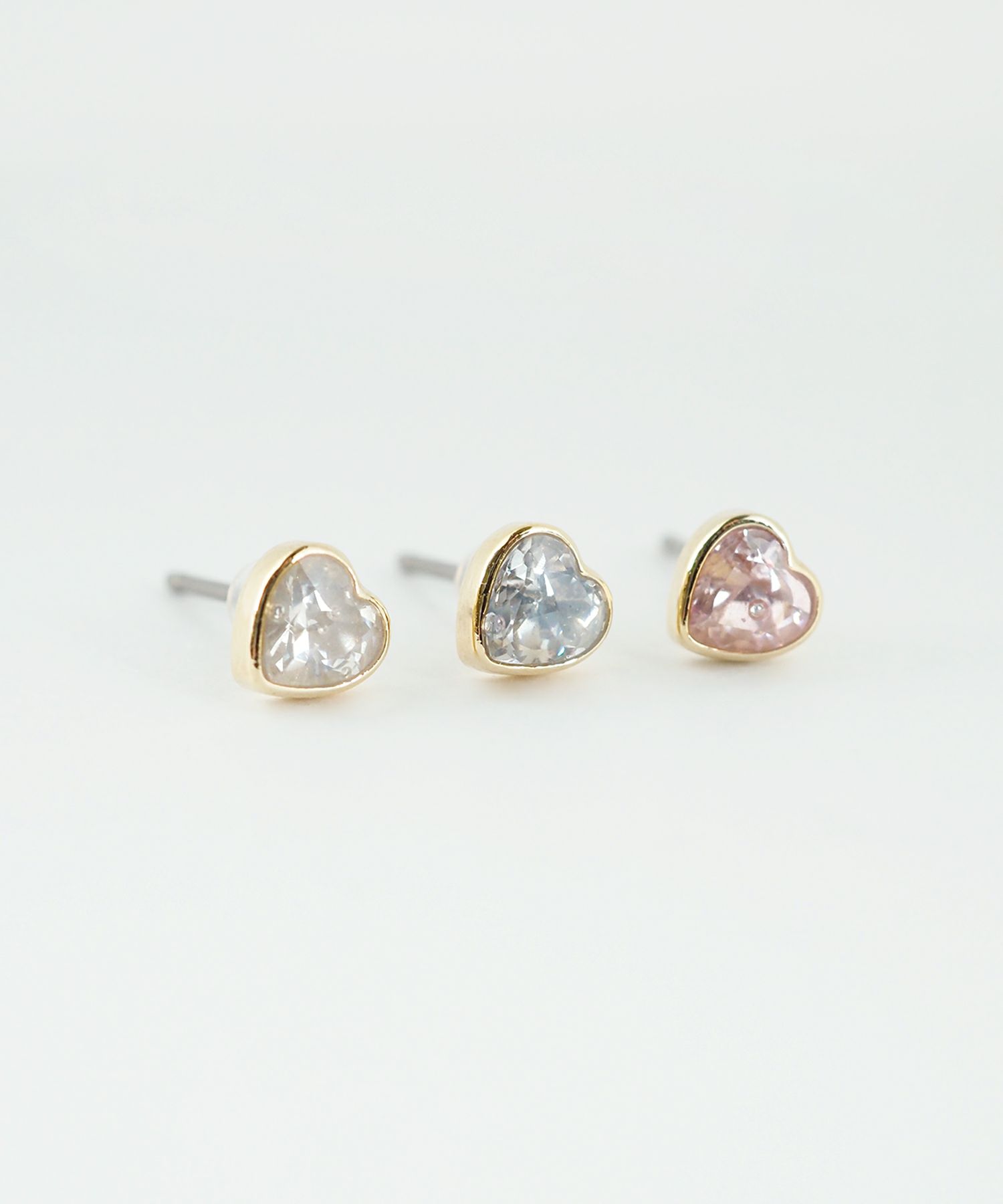 【web限定】ハートキュービックピュアチタンポストピアス