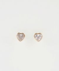 【web限定】ハートキュービックピュアチタンポストピアス