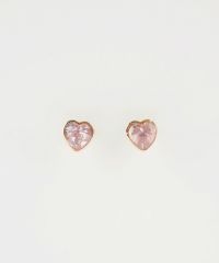【web限定】ハートキュービックピュアチタンポストピアス