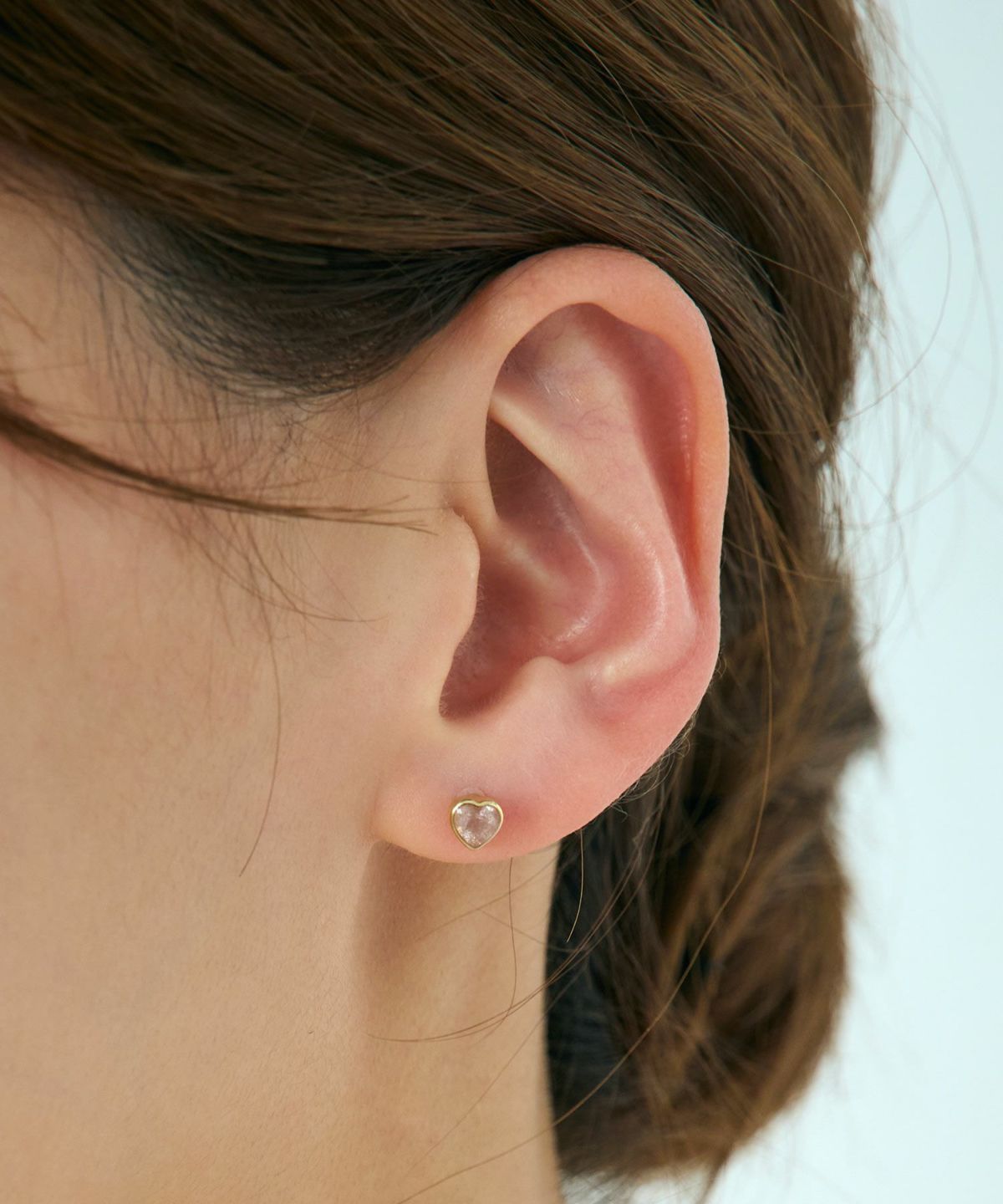 【web限定】ハートキュービックピュアチタンポストピアス