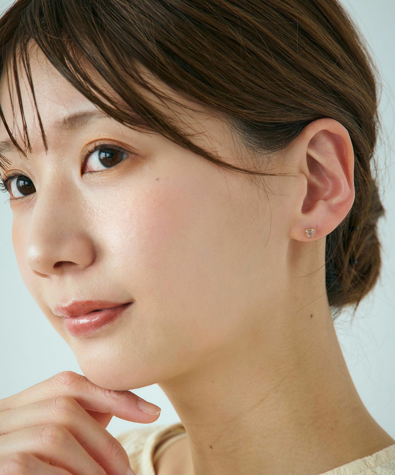 【web限定】ルミハートジルコニアピュアチタンポストピアス【Lumirise】