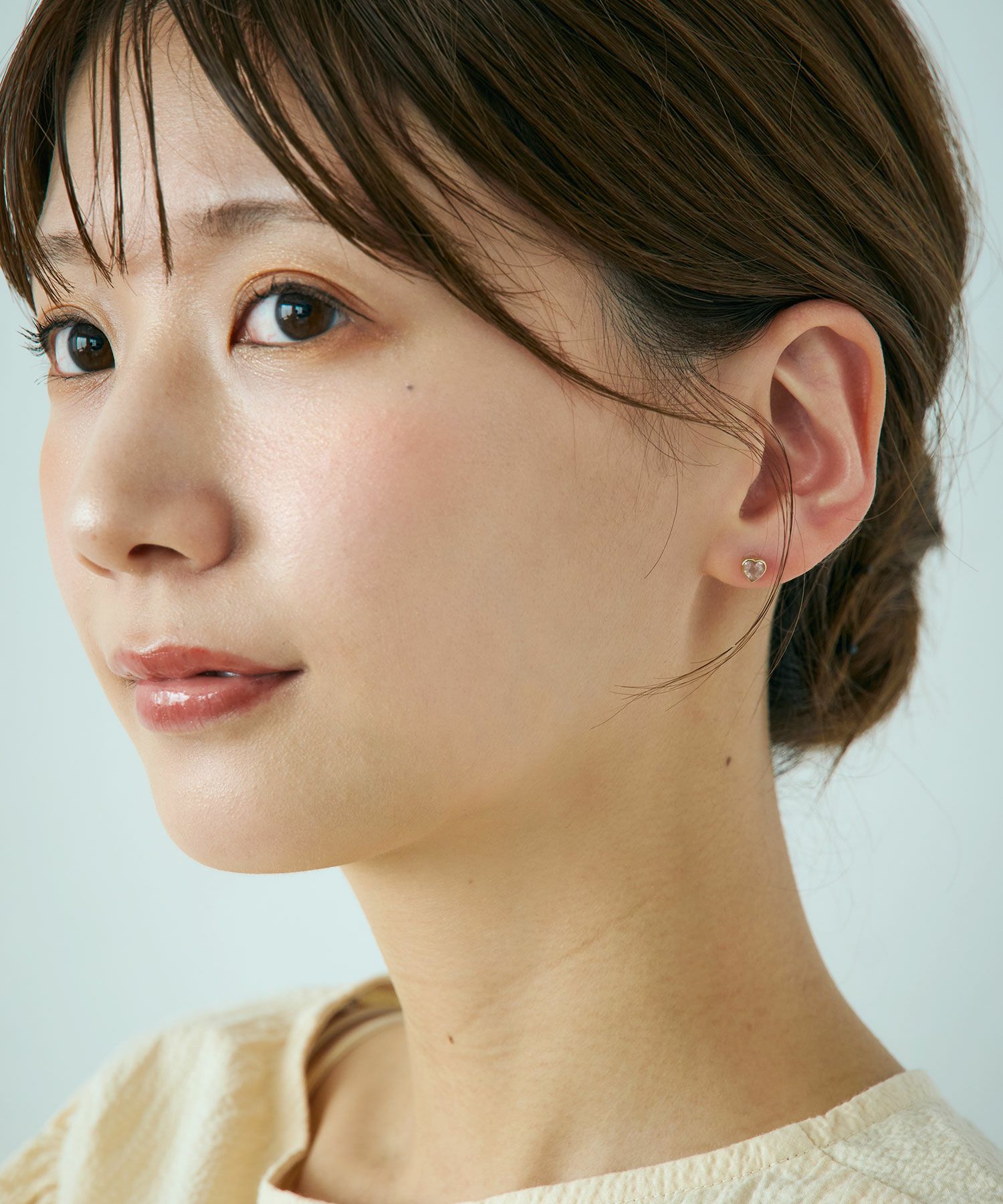 【web限定】ハートキュービックピュアチタンポストピアス