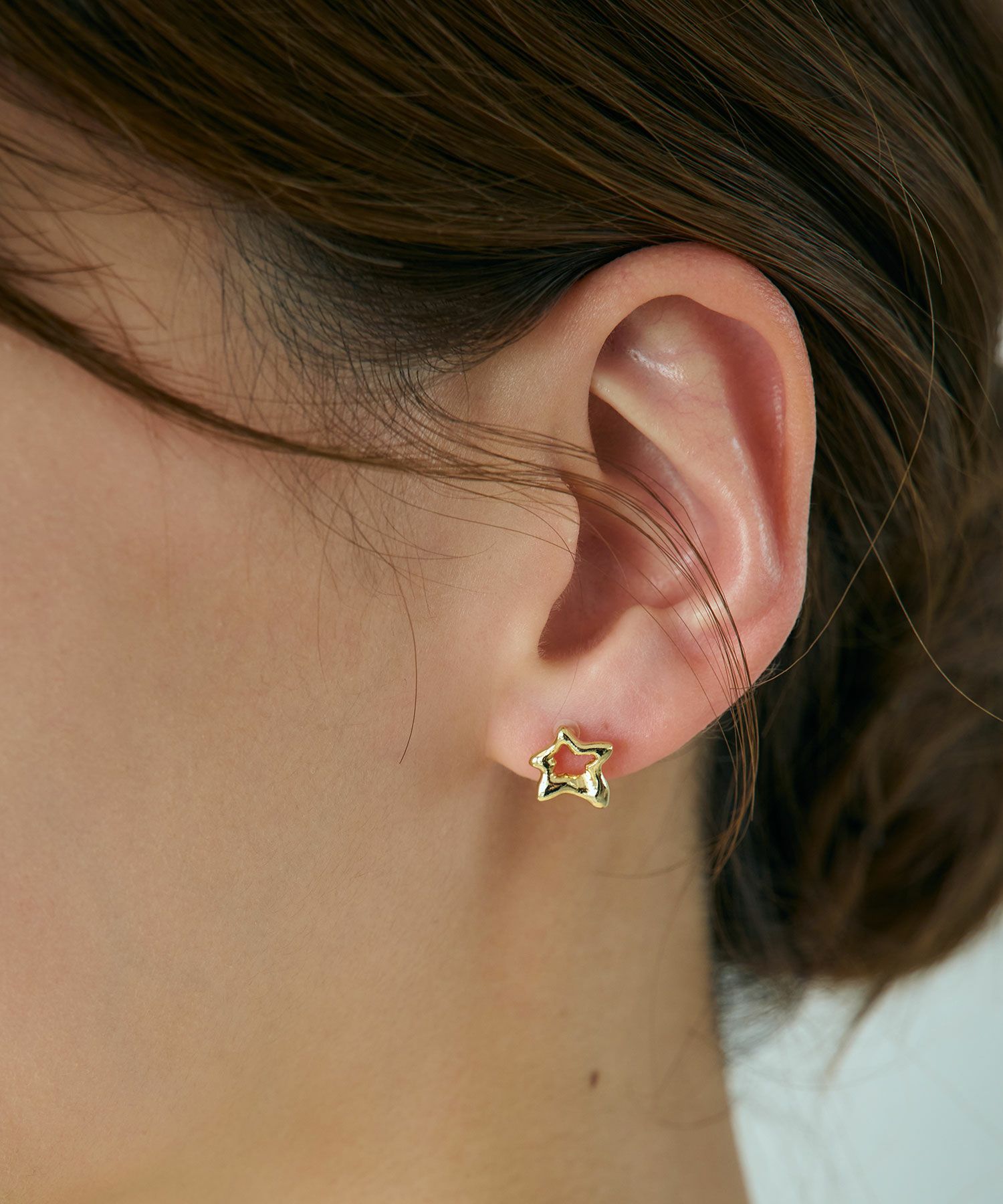 【web限定】ルミオープンスターピュアチタンポストピアス【Lumirise】