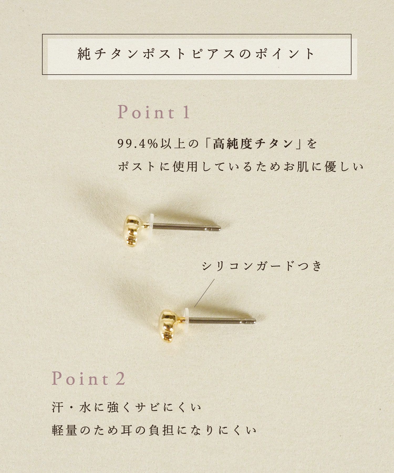 【web限定】ミニスターピュアチタンポストピアス