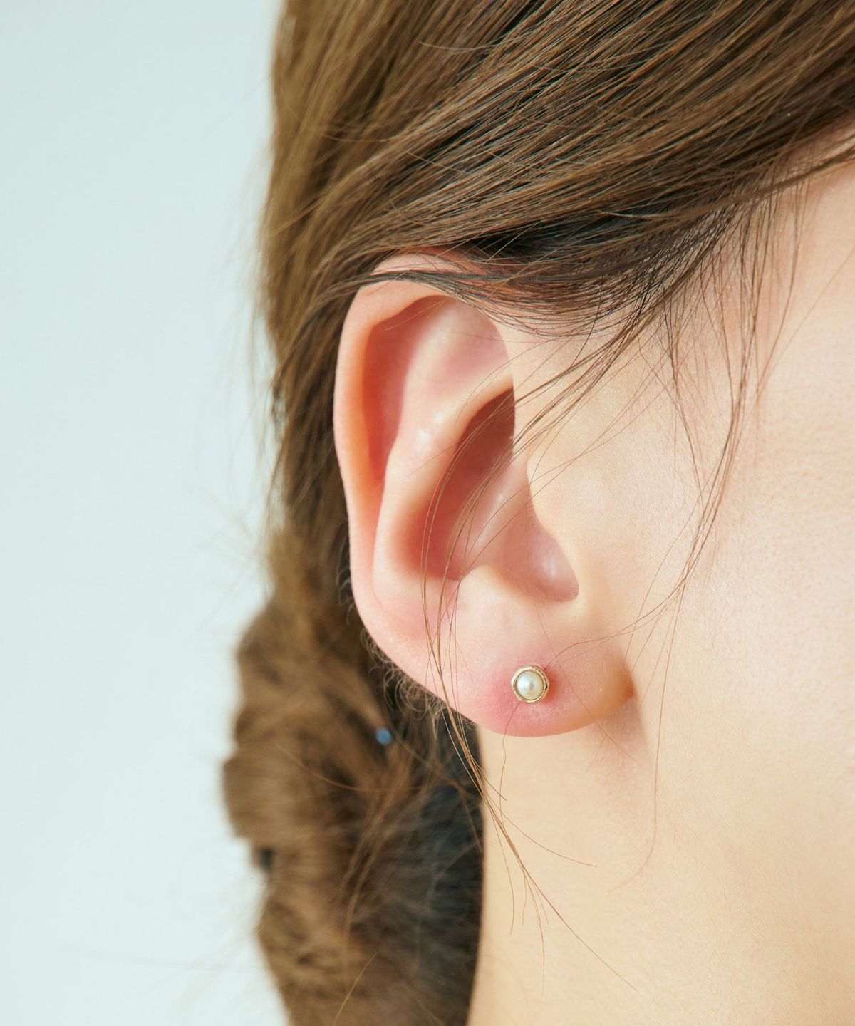【web限定】ワンポイントパールピュアチタンポストピアス