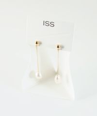 ツートンパールピュアチタンポストピアス【ISS】