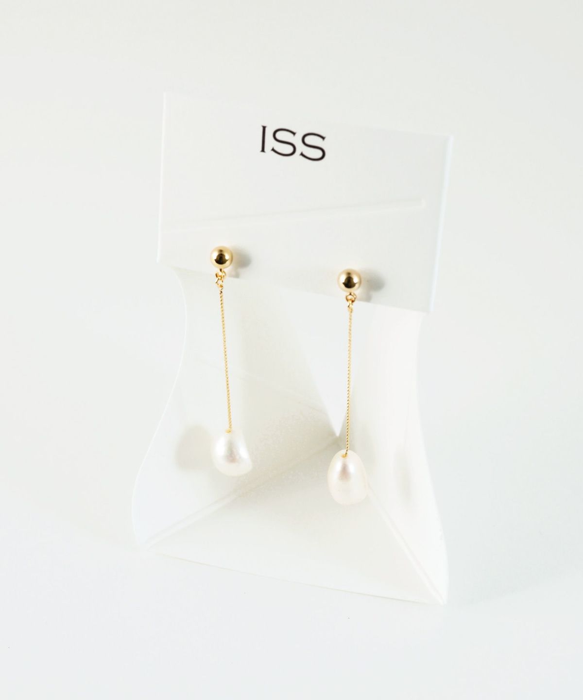 ツートンパールピュアチタンポストピアス【ISS】