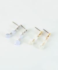 バロックストーンピュアチタンポストピアス 【ISS】