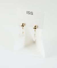 バロックストーンピュアチタンポストピアス 【ISS】