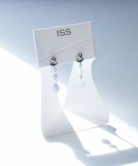 バロックストーンピュアチタンポストピアス 【ISS】