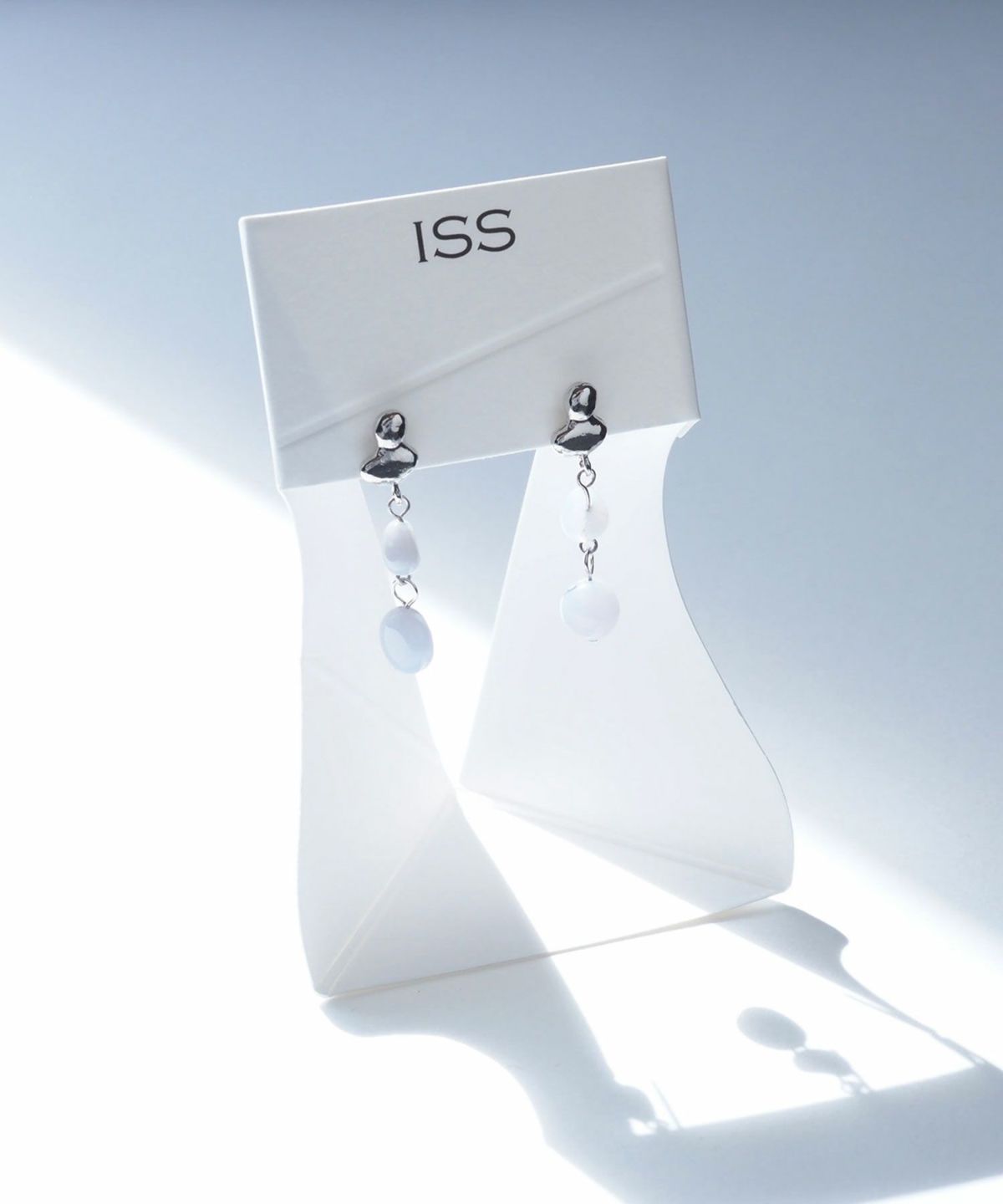 バロックストーンピュアチタンポストピアス 【ISS】