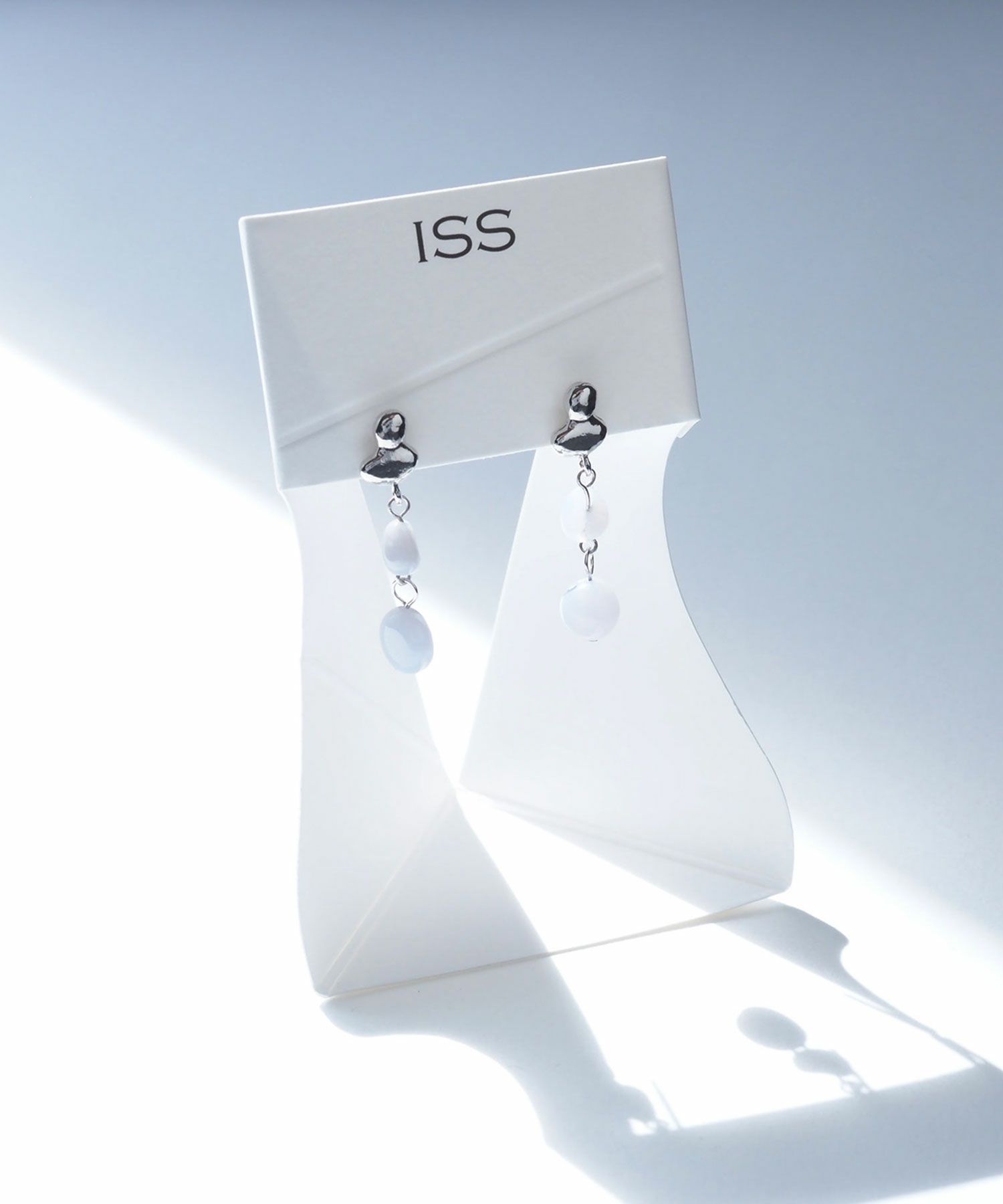 バロックストーンピュアチタンポストピアス 【ISS】