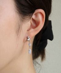 バロックストーンピュアチタンポストピアス 【ISS】