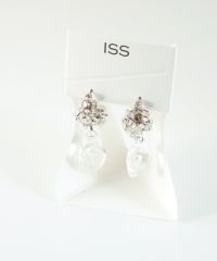 クリアドロップピュアチタンポストピアス 【ISS】