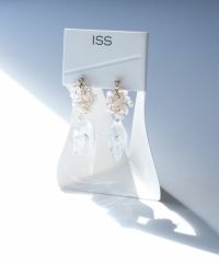 クリアドロップピュアチタンポストピアス 【ISS】