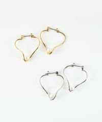 ハートパールピュアチタンポストピアス 【ISS】
