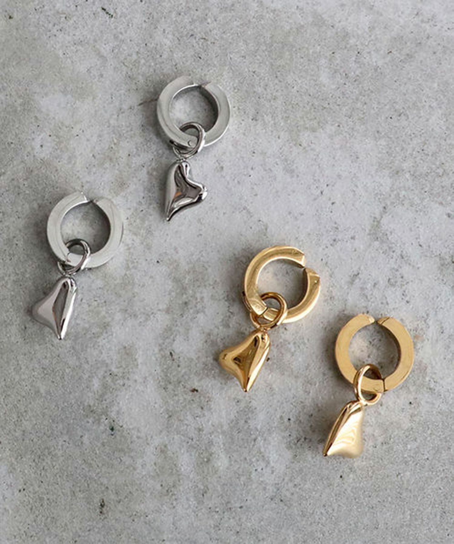 ハートワンタッチサージカルステンレスイヤリング