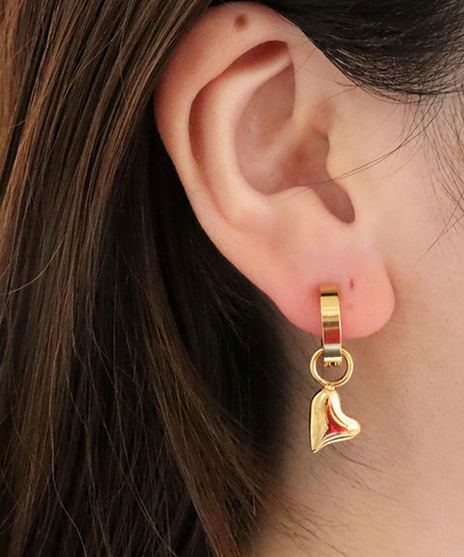 ハートワンタッチサージカルステンレスイヤリング