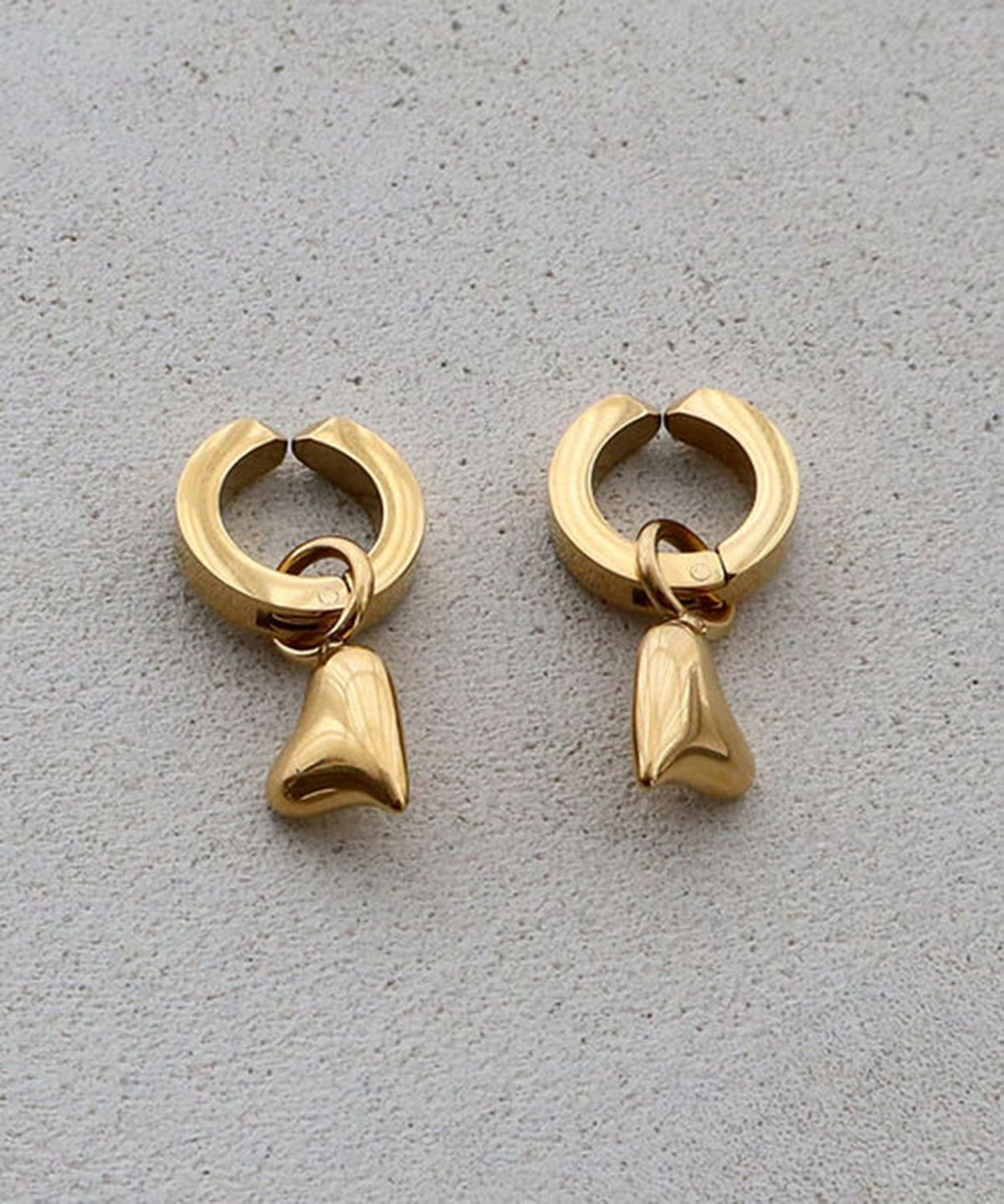 ハートワンタッチサージカルステンレスイヤリング