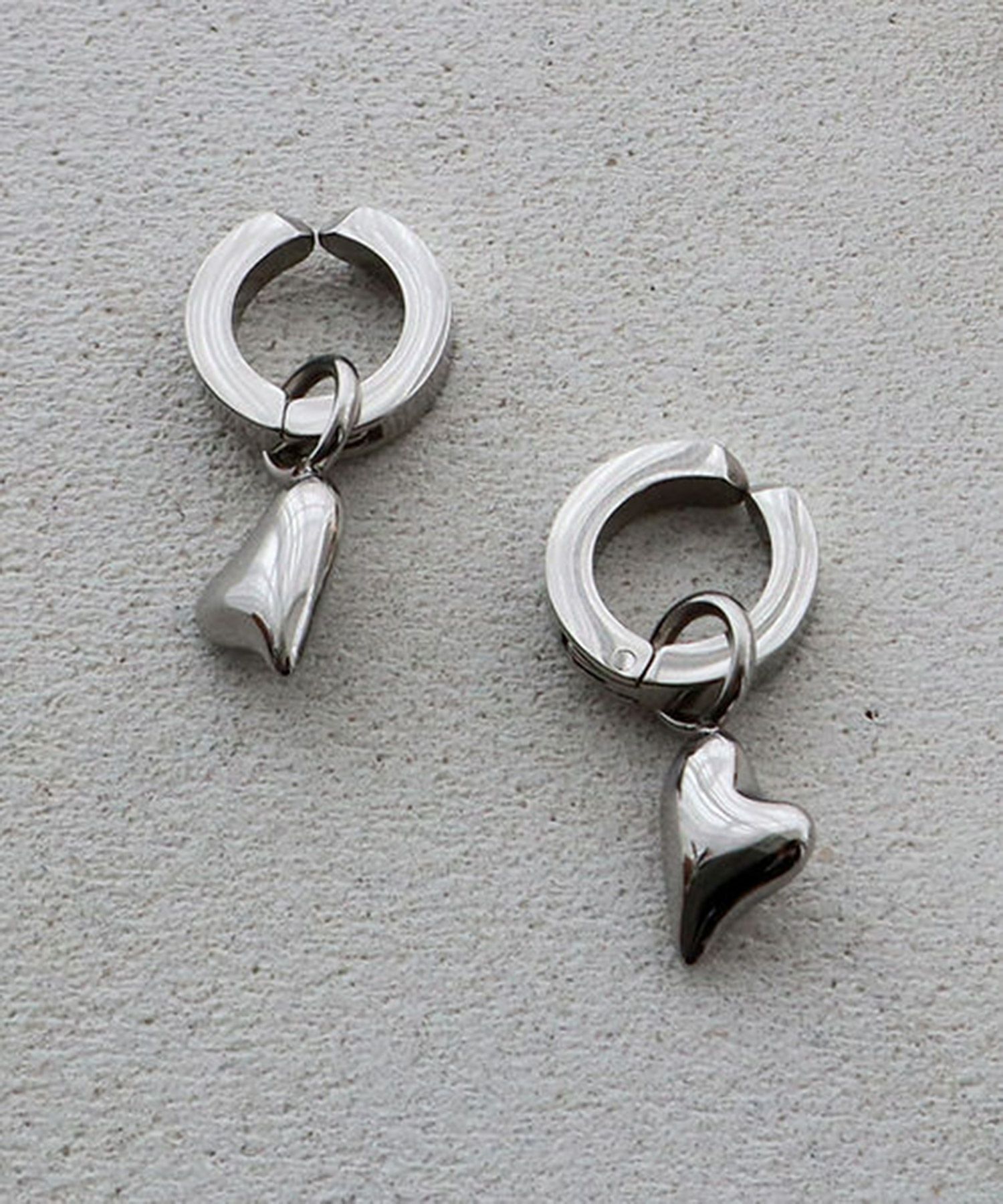 ハートワンタッチサージカルステンレスイヤリング