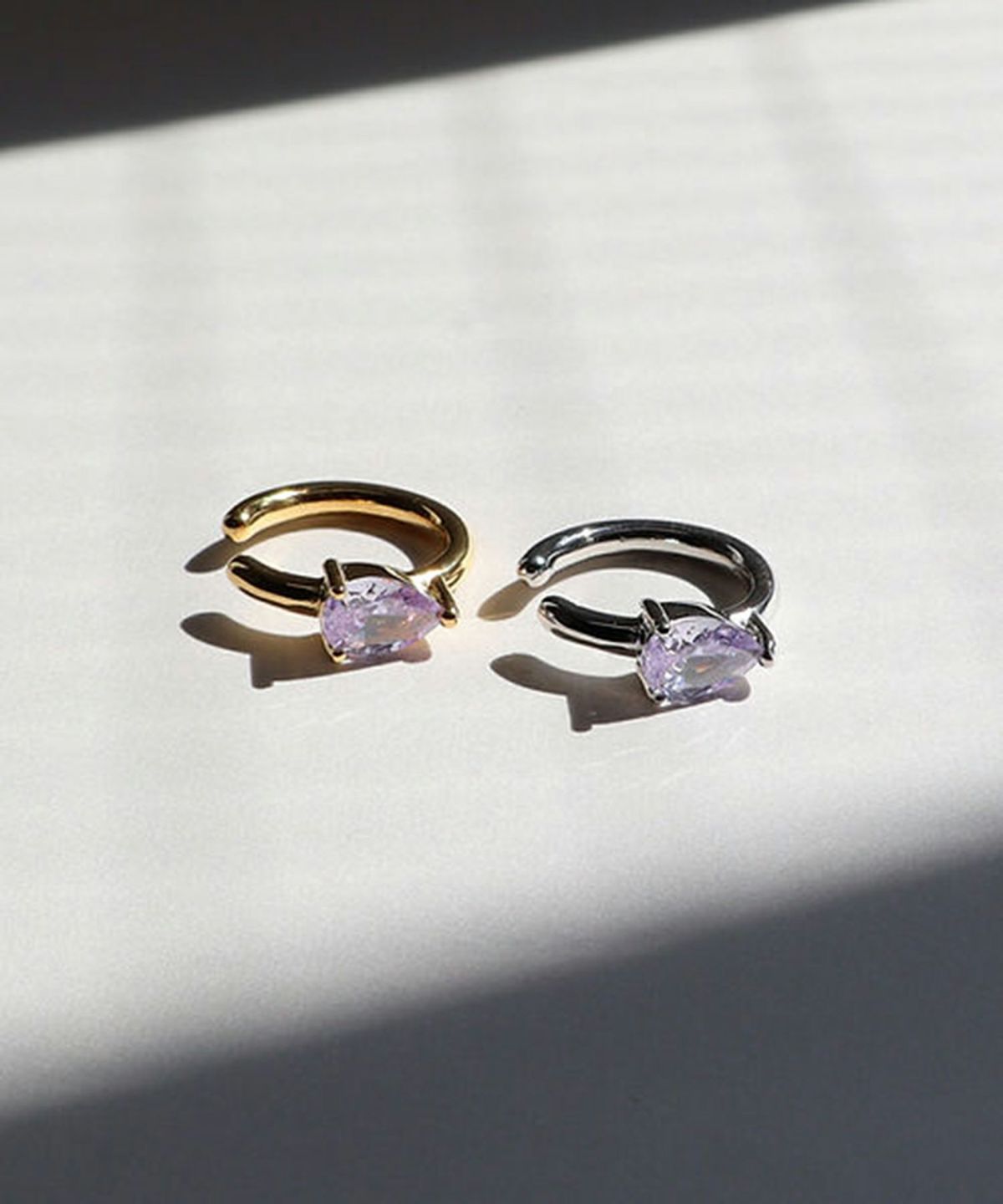 ドロップキュービックサージカルステンレスイヤーカフ