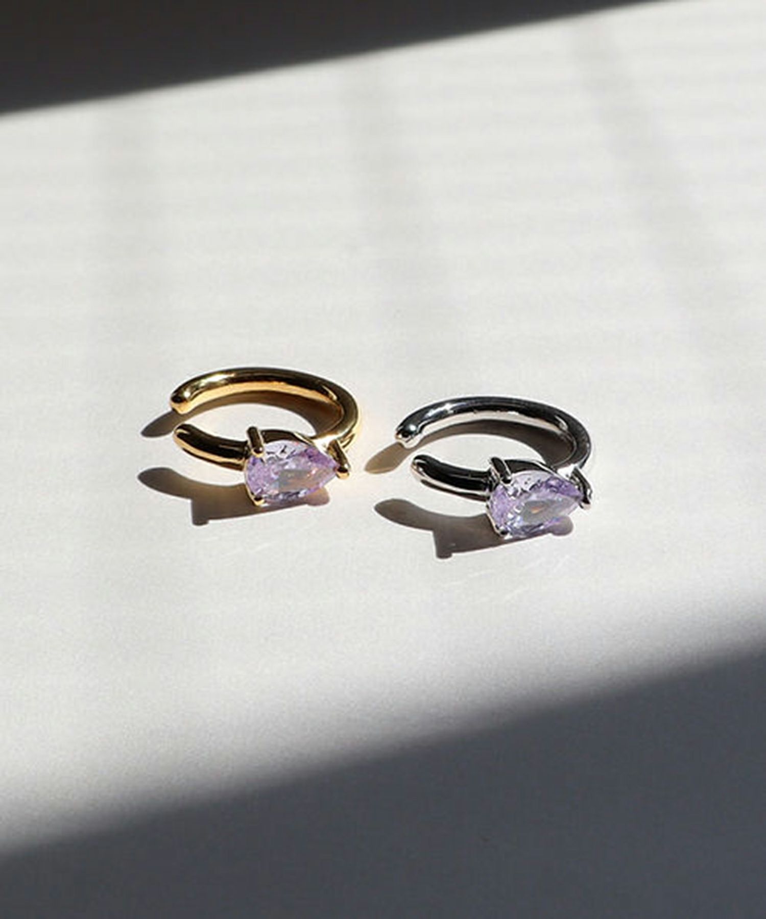 ドロップキュービックサージカルステンレスイヤーカフ