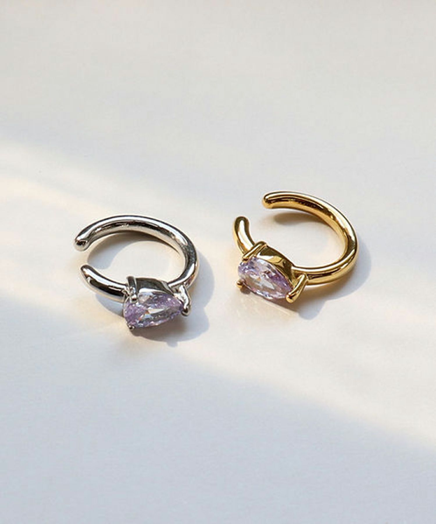 ドロップキュービックサージカルステンレスイヤーカフ