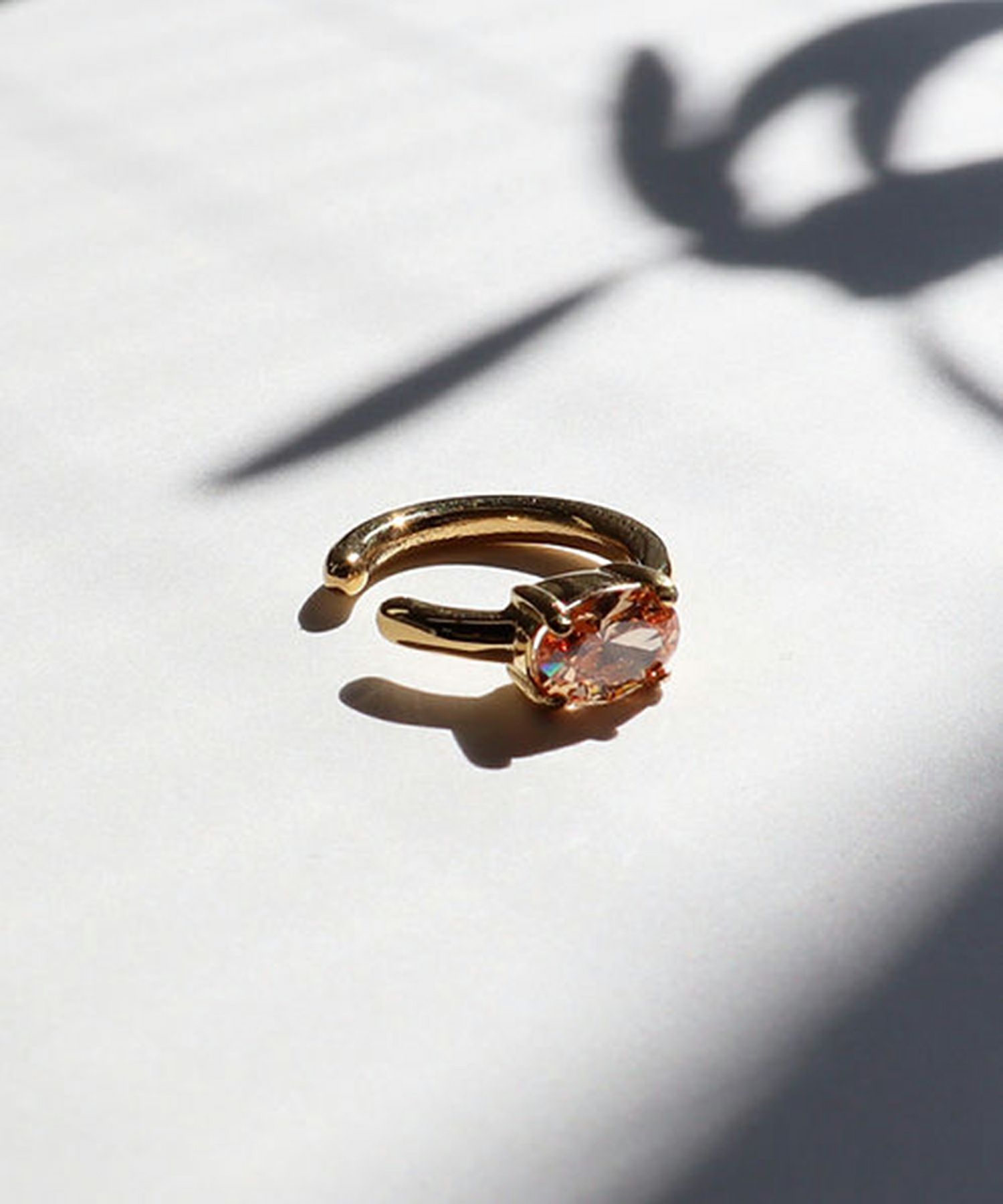 オーバルキュービックサージカルステンレスイヤーカフ