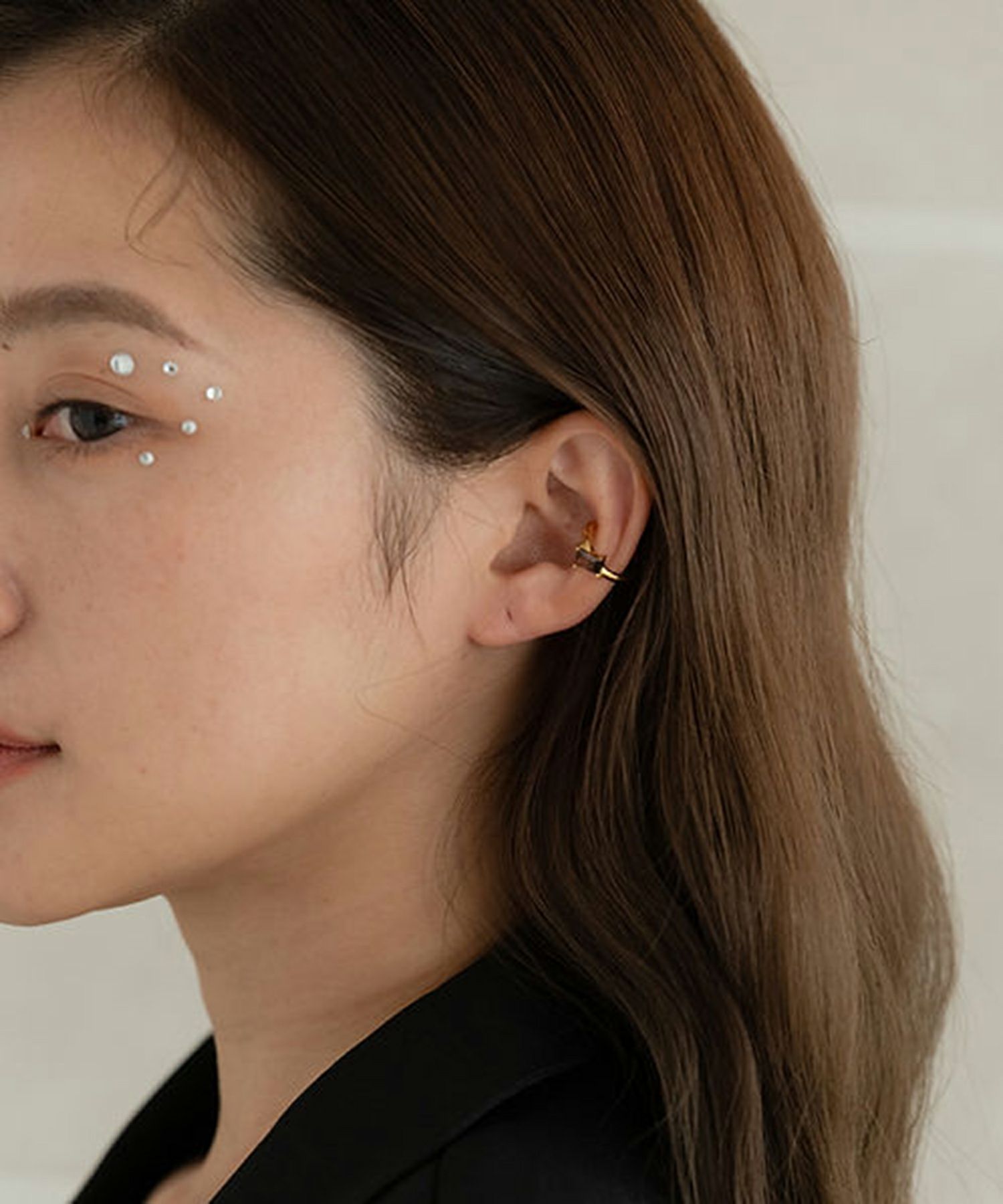 スクエアキュービックサージカルステンレスイヤーカフ