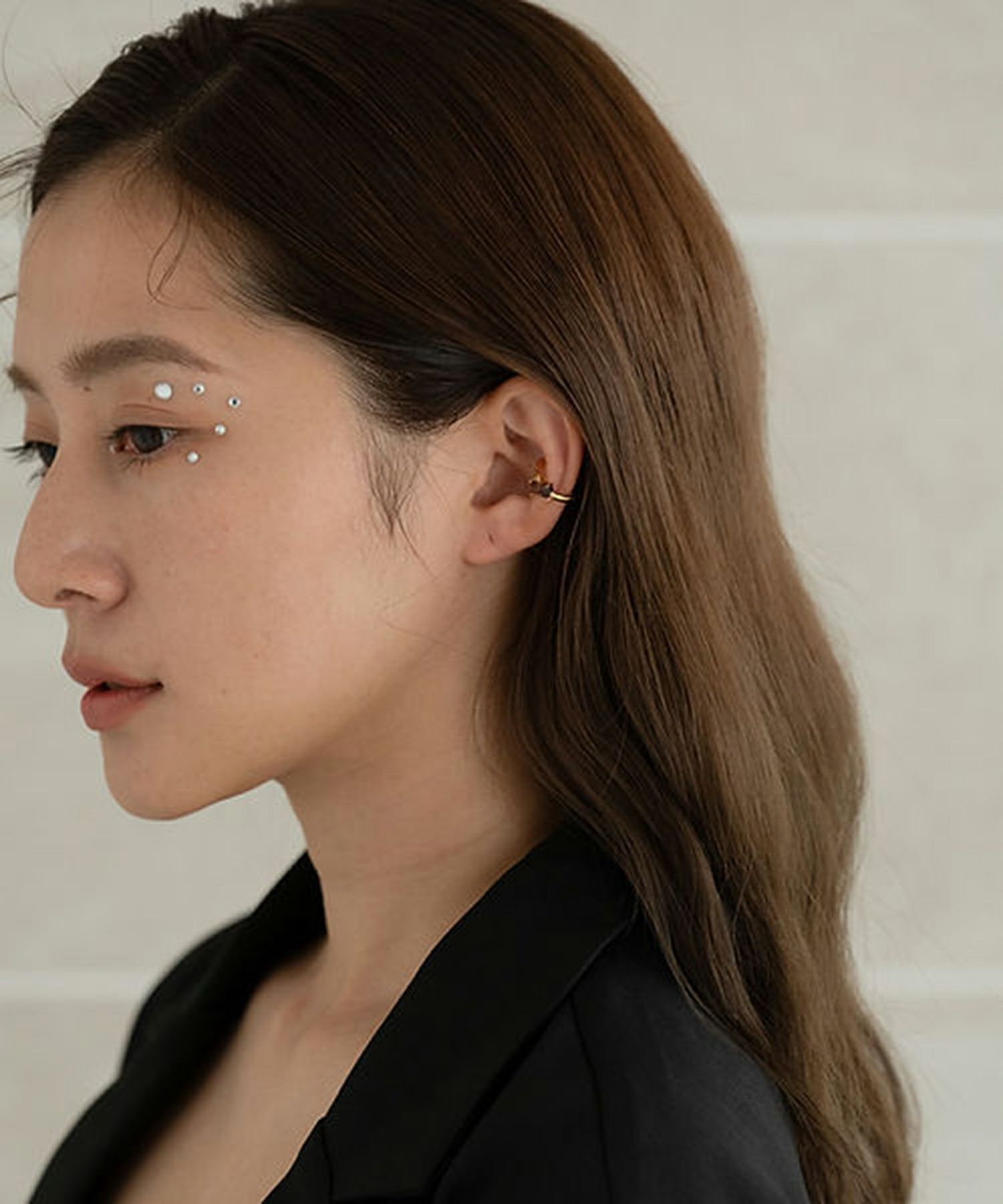 スクエアキュービックサージカルステンレスイヤーカフ