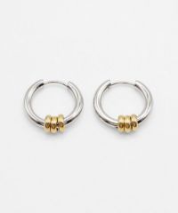 バイカラーフープサージカルステンレスピアス