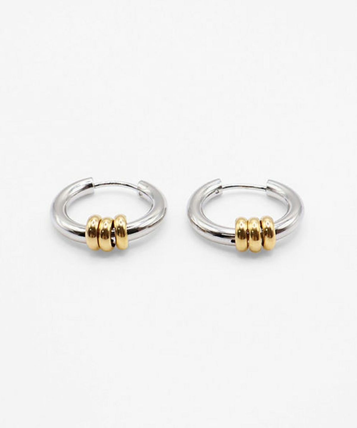 バイカラーフープサージカルステンレスピアス